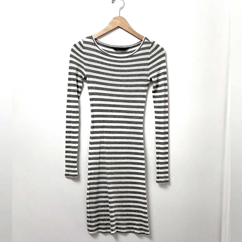 BCBGMaxAzria Long Sleeve Striped Dress